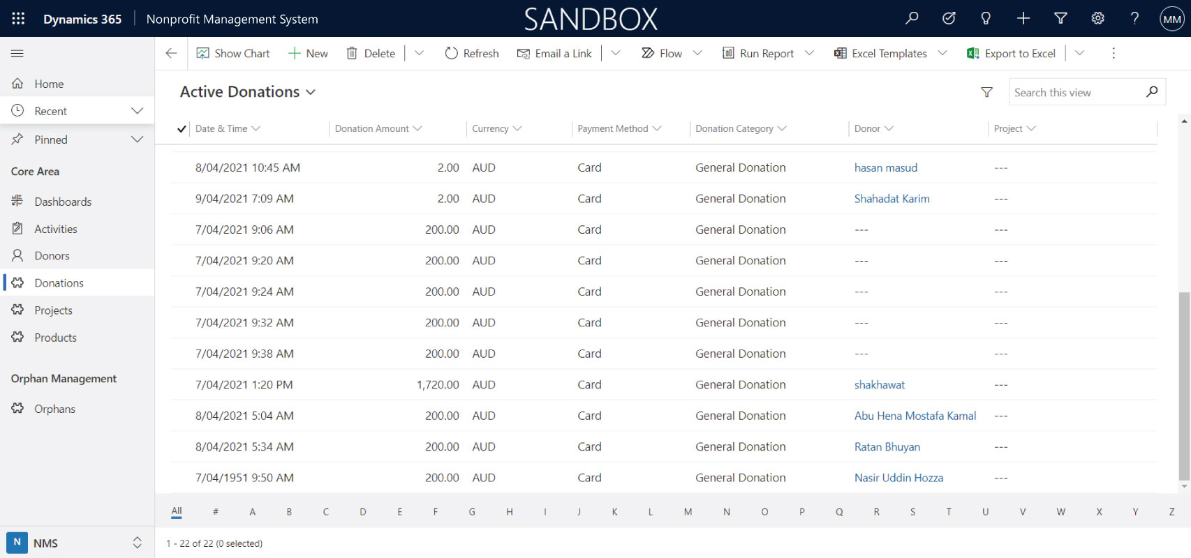 Dynamics 365 for NonProfits