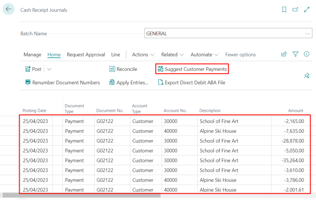 Business Central Direct Debit for Australia