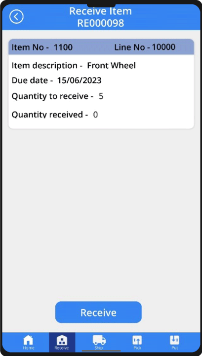 Business Central Warehouse Management App
