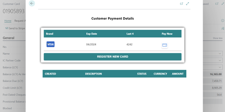 Pay invoice using Stripe in Business Central