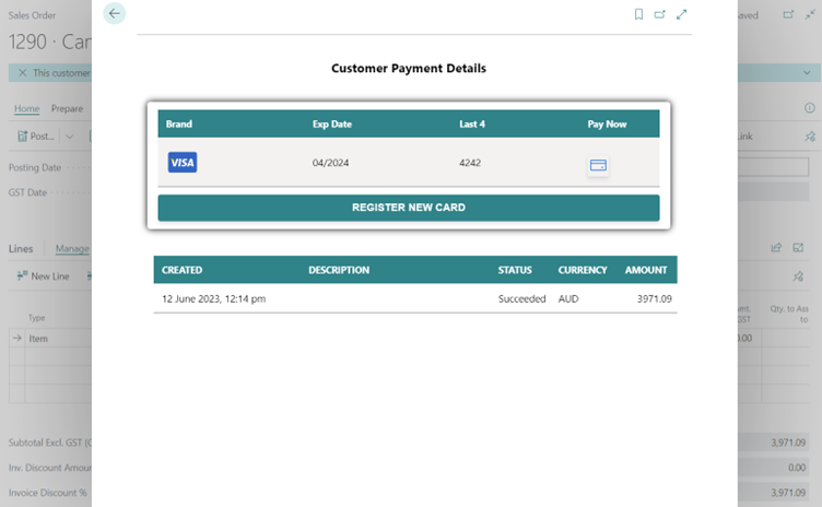 Payment Gateway with Business Central